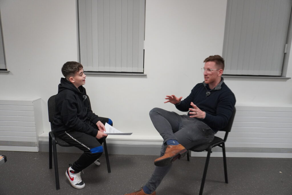 András interviewing Emyr Richards.